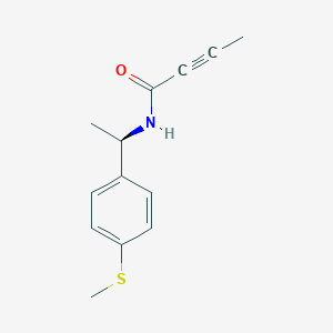 molecular formula C13H15NOS B2637090 N-[(1R)-1-(4-Methylsulfanylphenyl)ethyl]but-2-ynamide CAS No. 2411181-26-3