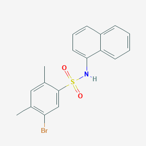5-bromo-2,4-dimethyl-N-(naphthalen-1-yl)benzene-1-sulfonamide