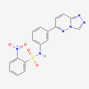 molecular formula C17H12N6O4S B2637109 N-(3-([1,2,4]triazolo[4,3-b]pyridazin-6-yl)phenyl)-2-nitrobenzenesulfonamide CAS No. 894068-96-3