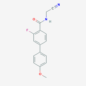 molecular formula C16H13FN2O2 B2637120 N-(cyanomethyl)-3-fluoro-4'-methoxy-[1,1'-biphenyl]-4-carboxamide CAS No. 1333784-20-5