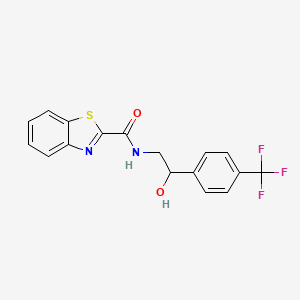 molecular formula C17H13F3N2O2S B2637129 N-(2-hydroxy-2-(4-(trifluoromethyl)phenyl)ethyl)benzo[d]thiazole-2-carboxamide CAS No. 1351599-83-1