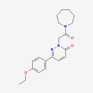 molecular formula C20H25N3O3 B2637131 2-[2-(Azepan-1-yl)-2-oxoethyl]-6-(4-ethoxyphenyl)pyridazin-3-one CAS No. 923076-92-0