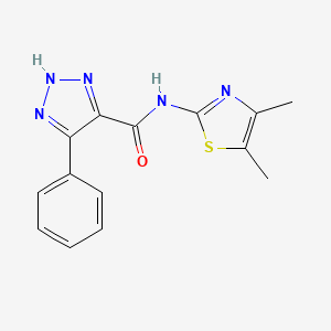 molecular formula C14H13N5OS B2637133 N-(4,5-dimethylthiazol-2-yl)-4-phenyl-1H-1,2,3-triazole-5-carboxamide CAS No. 1788830-17-0