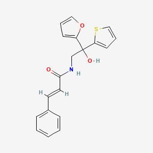 molecular formula C19H17NO3S B2637134 N-(2-(furan-2-yl)-2-hydroxy-2-(thiophen-2-yl)ethyl)cinnamamide CAS No. 2035008-43-4