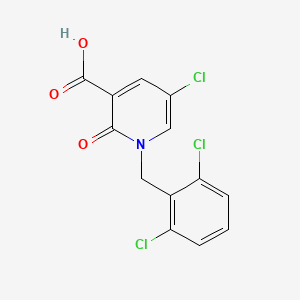 molecular formula C13H8Cl3NO3 B2637142 5-Chloro-1-(2,6-dichlorobenzyl)-2-oxo-1,2-dihydro-3-pyridinecarboxylic acid CAS No. 339009-02-8