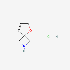 molecular formula C6H10ClNO B2637154 5-Oxa-2-azaspiro[3.4]oct-7-ene;hydrochloride CAS No. 2248274-75-9