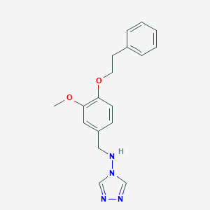 molecular formula C18H20N4O2 B263718 N-[3-methoxy-4-(2-phenylethoxy)benzyl]-4H-1,2,4-triazol-4-amine 