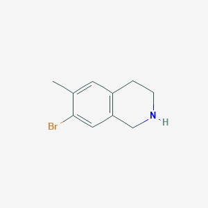 molecular formula C10H12BrN B2637182 7-溴-6-甲基-1,2,3,4-四氢异喹啉 CAS No. 780738-23-0