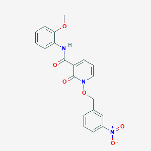 molecular formula C20H17N3O6 B2637185 N-(2-methoxyphenyl)-1-((3-nitrobenzyl)oxy)-2-oxo-1,2-dihydropyridine-3-carboxamide CAS No. 852364-62-6