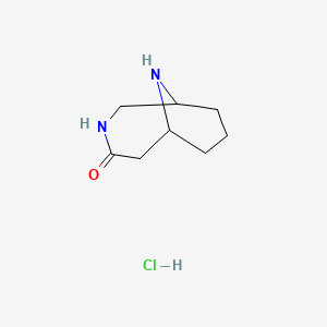 molecular formula C8H15ClN2O B2637186 3,10-Diazabicyclo[4.3.1]decan-4-one hydrochloride CAS No. 2305253-22-7