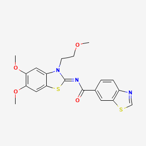 B2637194 (Z)-N-(5,6-dimethoxy-3-(2-methoxyethyl)benzo[d]thiazol-2(3H)-ylidene)benzo[d]thiazole-6-carboxamide CAS No. 895446-64-7