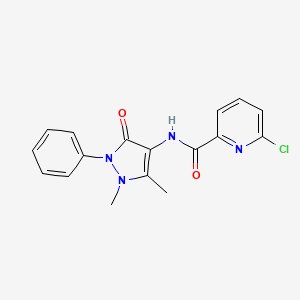 B2637199 6-chloro-N-(1,5-dimethyl-3-oxo-2-phenyl-2,3-dihydro-1H-pyrazol-4-yl)pyridine-2-carboxamide CAS No. 1808886-49-8