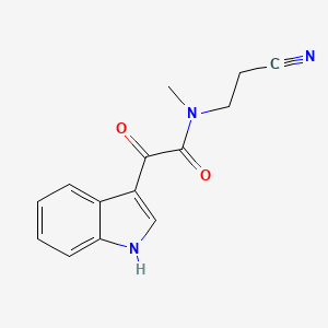 molecular formula C14H13N3O2 B2637205 N-(2-氰基乙基)-2-(1H-吲哚-3-基)-N-甲基-2-氧代乙酰胺 CAS No. 852367-27-2