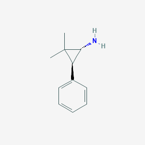 molecular formula C11H15N B2637212 (1R,3S)-rel-2,2-dimethyl-3-phenyl-Cyclopropanamine CAS No. 882188-78-5