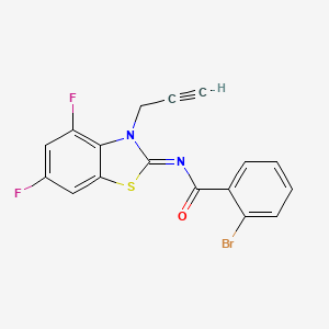 molecular formula C17H9BrF2N2OS B2637221 2-溴-N-(4,6-二氟-3-(丙-2-炔-1-基)苯并[d]噻唑-2(3H)-亚基)苯甲酰胺 CAS No. 865248-67-5