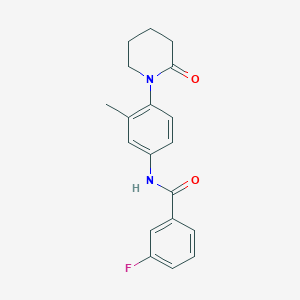 B2637224 3-fluoro-N-(3-methyl-4-(2-oxopiperidin-1-yl)phenyl)benzamide CAS No. 941872-61-3