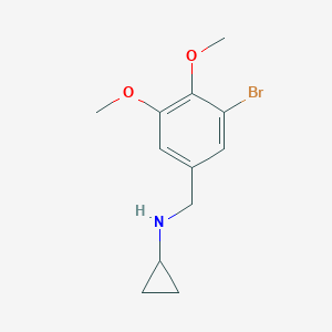 molecular formula C12H16BrNO2 B263723 N-(3-bromo-4,5-dimethoxybenzyl)cyclopropanamine 