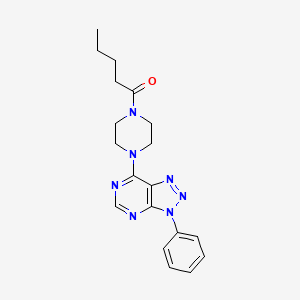 molecular formula C19H23N7O B2637237 1-(4-(3-苯基-3H-[1,2,3]三唑并[4,5-d]嘧啶-7-基)哌嗪-1-基)戊-1-酮 CAS No. 920217-83-0