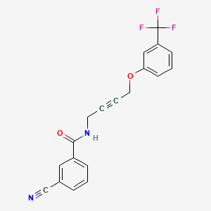 3-cyano-N-(4-(3-(trifluoromethyl)phenoxy)but-2-yn-1-yl)benzamide