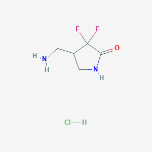 4-(Aminomethyl)-3,3-difluoropyrrolidin-2-one hydrochloride