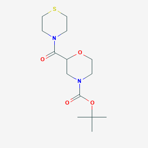 molecular formula C14H24N2O4S B2637243 Tert-butyl 2-(thiomorpholine-4-carbonyl)morpholine-4-carboxylate CAS No. 2415509-17-8
