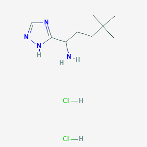 4,4-dimethyl-1-(4H-1,2,4-triazol-3-yl)pentan-1-amine dihydrochloride