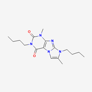 3,8-dibutyl-1,7-dimethyl-1H-imidazo[2,1-f]purine-2,4(3H,8H)-dione