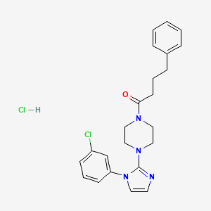 1-(4-(1-(3-chlorophenyl)-1H-imidazol-2-yl)piperazin-1-yl)-4-phenylbutan-1-one hydrochloride