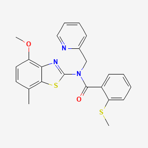N-(4-methoxy-7-methylbenzo[d]thiazol-2-yl)-2-(methylthio)-N-(pyridin-2-ylmethyl)benzamide