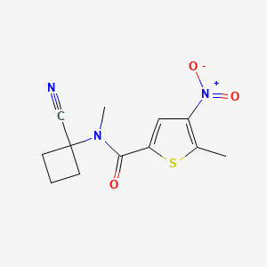 molecular formula C12H13N3O3S B2637254 N-(1-cyanocyclobutyl)-N,5-dimethyl-4-nitrothiophene-2-carboxamide CAS No. 1424136-44-6