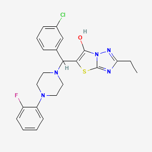 5-((3-Chlorophenyl)(4-(2-fluorophenyl)piperazin-1-yl)methyl)-2-ethylthiazolo[3,2-b][1,2,4]triazol-6-ol