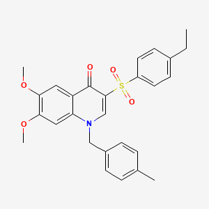 3-((4-ethylphenyl)sulfonyl)-6,7-dimethoxy-1-(4-methylbenzyl)quinolin-4(1H)-one