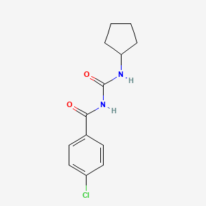 molecular formula C13H15ClN2O2 B2637269 4-氯-N-(环戊基甲酰胺基)苯甲酰胺 CAS No. 534559-55-2