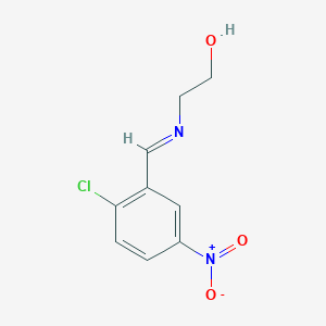 molecular formula C9H9ClN2O3 B2637270 2-{[(1E)-(2-氯-5-硝基苯基)亚甲基]氨基}乙醇 CAS No. 2270915-09-6