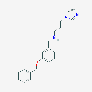 molecular formula C20H23N3O B263728 N-[3-(benzyloxy)benzyl]-N-[3-(1H-imidazol-1-yl)propyl]amine 