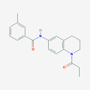 B2637280 3-methyl-N-(1-propionyl-1,2,3,4-tetrahydroquinolin-6-yl)benzamide CAS No. 953938-38-0