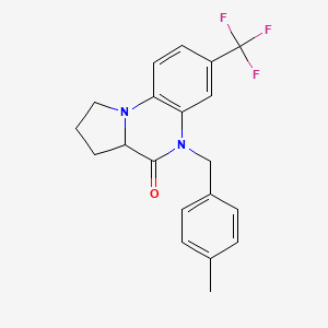 B2637284 5-(4-methylbenzyl)-7-(trifluoromethyl)-1,2,3,3a-tetrahydropyrrolo[1,2-a]quinoxalin-4(5H)-one CAS No. 1009537-73-8