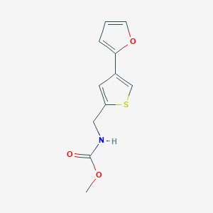 B2637285 Methyl N-[[4-(furan-2-yl)thiophen-2-yl]methyl]carbamate CAS No. 2380042-11-3