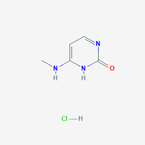 molecular formula C5H8ClN3O B2637287 4-(甲基氨基)-1,2-二氢嘧啶-2-酮盐酸盐 CAS No. 1195687-26-3