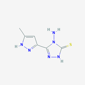 B2637288 4-amino-5-(3-methyl-1H-pyrazol-5-yl)-4H-1,2,4-triazole-3-thiol CAS No. 40535-09-9