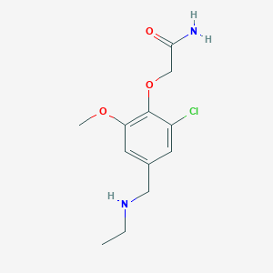 molecular formula C12H17ClN2O3 B263729 2-{2-Chloro-4-[(ethylamino)methyl]-6-methoxyphenoxy}acetamide 