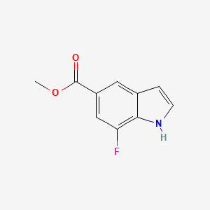 molecular formula C10H8FNO2 B2637291 Methyl 7-fluoro-1H-indole-5-carboxylate CAS No. 256935-98-5