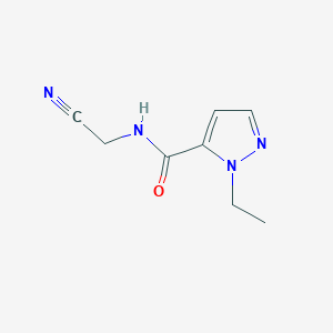 molecular formula C8H10N4O B2637300 N-(Cyanomethyl)-2-ethylpyrazole-3-carboxamide CAS No. 1880711-02-3