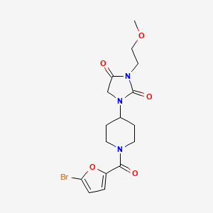 1-(1-(5-Bromofuran-2-carbonyl)piperidin-4-yl)-3-(2-methoxyethyl)imidazolidine-2,4-dione