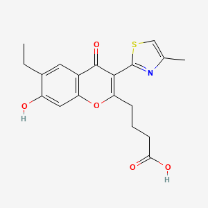 4-(6-ethyl-7-hydroxy-3-(4-methylthiazol-2-yl)-4-oxo-4H-chromen-2-yl)butanoic acid