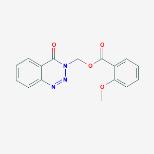 (4-oxobenzo[d][1,2,3]triazin-3(4H)-yl)methyl 2-methoxybenzoate