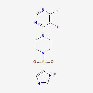 5-fluoro-4-[4-(1H-imidazole-4-sulfonyl)piperazin-1-yl]-6-methylpyrimidine