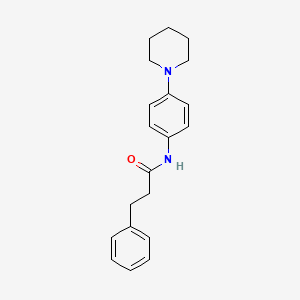 3-phenyl-N-(4-(piperidin-1-yl)phenyl)propanamide