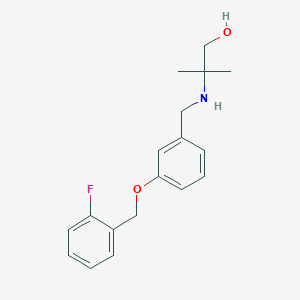 molecular formula C18H22FNO2 B263731 2-({3-[(2-Fluorobenzyl)oxy]benzyl}amino)-2-methylpropan-1-ol 