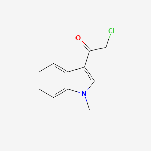 molecular formula C12H12ClNO B2637316 2-氯-1-(1,2-二甲基-1H-吲哚-3-基)乙酮 CAS No. 489425-25-4